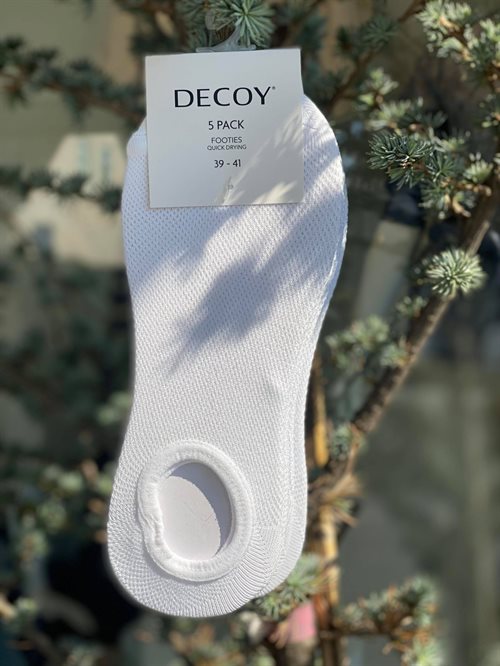 Decoy - Footies 5-pak - Hvid