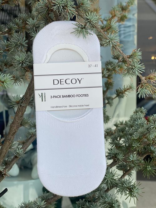 Decoy - bambus footies 3pak - Hvid